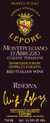 Azienda Vitivinicola Lepore Montepulciano d'Abruzzo Colline Teramane Riserva 2010 Front Label