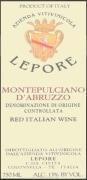 Azienda Vitivinicola Lepore Montepulciano d'Abruzzo 2003 Front Label