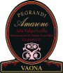 Azienda Vitivinicola Vaona Amarone della Valpolicella Classico Pegrandi 2010 Front Label
