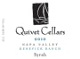 Quivet Cellars Kenefick Ranch Syrah 2010 Front Label