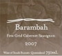 Barambah Wines First Grid Cabernet Sauvignon 2007 Front Label