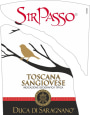 Barbanera Toscana Duca di Saragnano Sir Passo Sangiovese 2015 Front Label