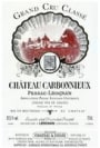 Chateau Carbonnieux Blanc 1998 Front Label