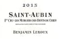 Benjamin Leroux Saint-Aubin Murgers des Dents de Chien Premier Cru 2013 Front Label