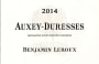 Benjamin Leroux Auxey-Duresses 2014 Front Label