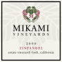 Mikami Vineyards Zinfandel 2008 Front Label