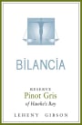 Bilancia Limited Reserve Pinot Gris 2008 Front Label