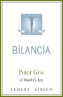Bilancia Limited Pinot Gris 2008 Front Label