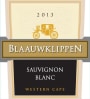 Blaauwklippen Vineyards Sauvignon Blanc 2013 Front Label