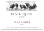 Black Quail Estate Pinot Noir 2011 Front Label