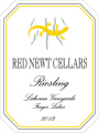 Red Newt Cellars Lahoma Vineyards Riesling 2012 Front Label