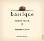 Barrique Sonoma Coast Pinot Noir 2015  Front Label