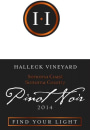 Halleck Vineyard Find Your Light Pinot Noir 2014  Front Label