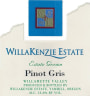 WillaKenzie Estate Estate Grown Pinot Gris 2005 Front Label