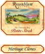 Rosenblum Cellars Heritage Clones Petite Sirah 2008 Front Label