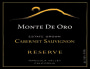 Monte de Oro Reserve Cabernet Sauvignon 2011 Front Label