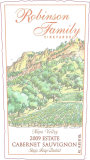 Robinson Family Vineyards Cabernet Sauvignon 2009 Front Label