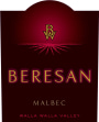 Beresan Winery Malbec 2009 Front Label