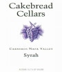 Cakebread Syrah 2008 Front Label