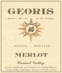 Georis Winery Estate Merlot 1997 Front Label