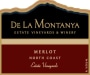 De La Montanya Winery Estate Vineyard Merlot 2007  Front Label