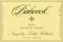 Babcock  Naughty Little Hillsides Pinot Gris 2010 Front Label