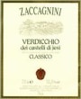 Zaccagnini Verdicchio 1998 Front Label