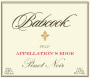 Babcock  Appellation's Edge Pinot Noir 2011 Front Label