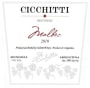 Bodega Cicchitti Malbec 2010 Front Label