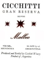 Bodega Cicchitti Gran Reserva Malbec 2006 Front Label