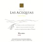 Bodega Correas Valle Las Acequias Malbec 2013 Front Label