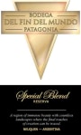 Bodega Del Fin del Mundo Special Blend Reserva 2009 Front Label