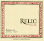 Relic Wine Cellars Pinot Noir 2012 Front Label