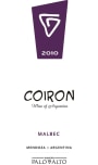 Bodega Palo Alto Coiron Malbec 2010 Front Label