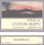 Bodega Quattrocchi Cuyum Mapu Barbera 2010 Front Label