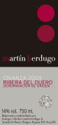 Bodega y Vinedos Martin Berdugo Crianza 2009 Front Label