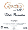 Bodegas & Vinedos Gancedo Capricho Val de Paxarinas 2013 Front Label