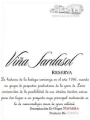 Bodegas Alconde Vina Sardasol Reserva 2010 Front Label