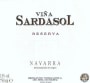 Bodegas Alconde Vina Sardasol Reserva 2003 Front Label