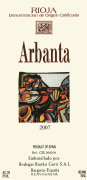 Bodegas Biurko Gorri Arbanta 2007 Front Label