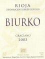 Bodegas Biurko Gorri Biurko Graciano 2003 Front Label