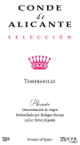 Bodegas Bocopa Conde De Alicante Seleccion Tempranillo 2014 Front Label