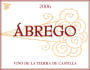 Bodegas Calar Abrego Vino de la Tierra Tempranillo 2006 Front Label