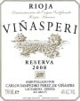 Bodegas Carlos San Pedro Vinasperi Reserva 2008 Front Label