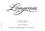 Longoria Vino Dulce Syrah 2012 Front Label
