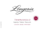 Longoria Tempranillo 2011 Front Label