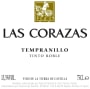 Bodegas Crin Roja Las Vino de la Tierra Corazas Tempranillo 2014 Front Label