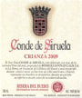 Bodegas Frutos Villar Ribera del Duero Conde de Siruela Crianza 2009 Front Label