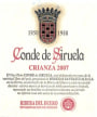 Bodegas Frutos Villar Ribera del Duero Conde de Siruela Crianza 2007 Front Label