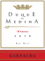 Bodegas Ignacio Marin Duque de Medina Joven Tinto 2010 Front Label
